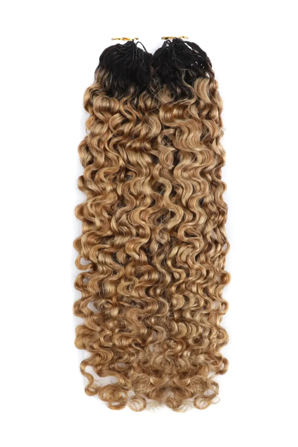 Honey Blonde Ombre Water Deep Wave Feather Crochet Hair - T1B/27