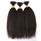 QVR 1 Pack Human Bulk Hair Extensions for Boho Knotless Braiding