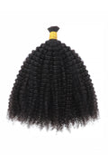 Kinky Curly Bulk Human Hair for Braiding Natural Black BU11