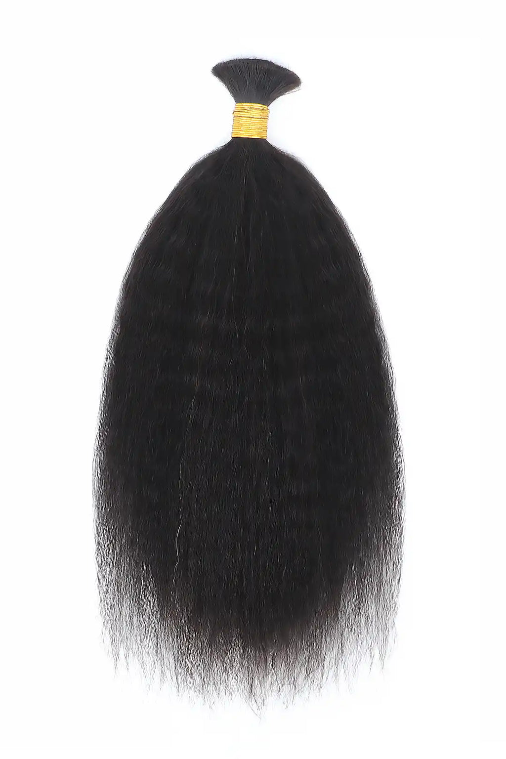 Kinky Straight Bulk Hair For Braiding Natural Black BU10