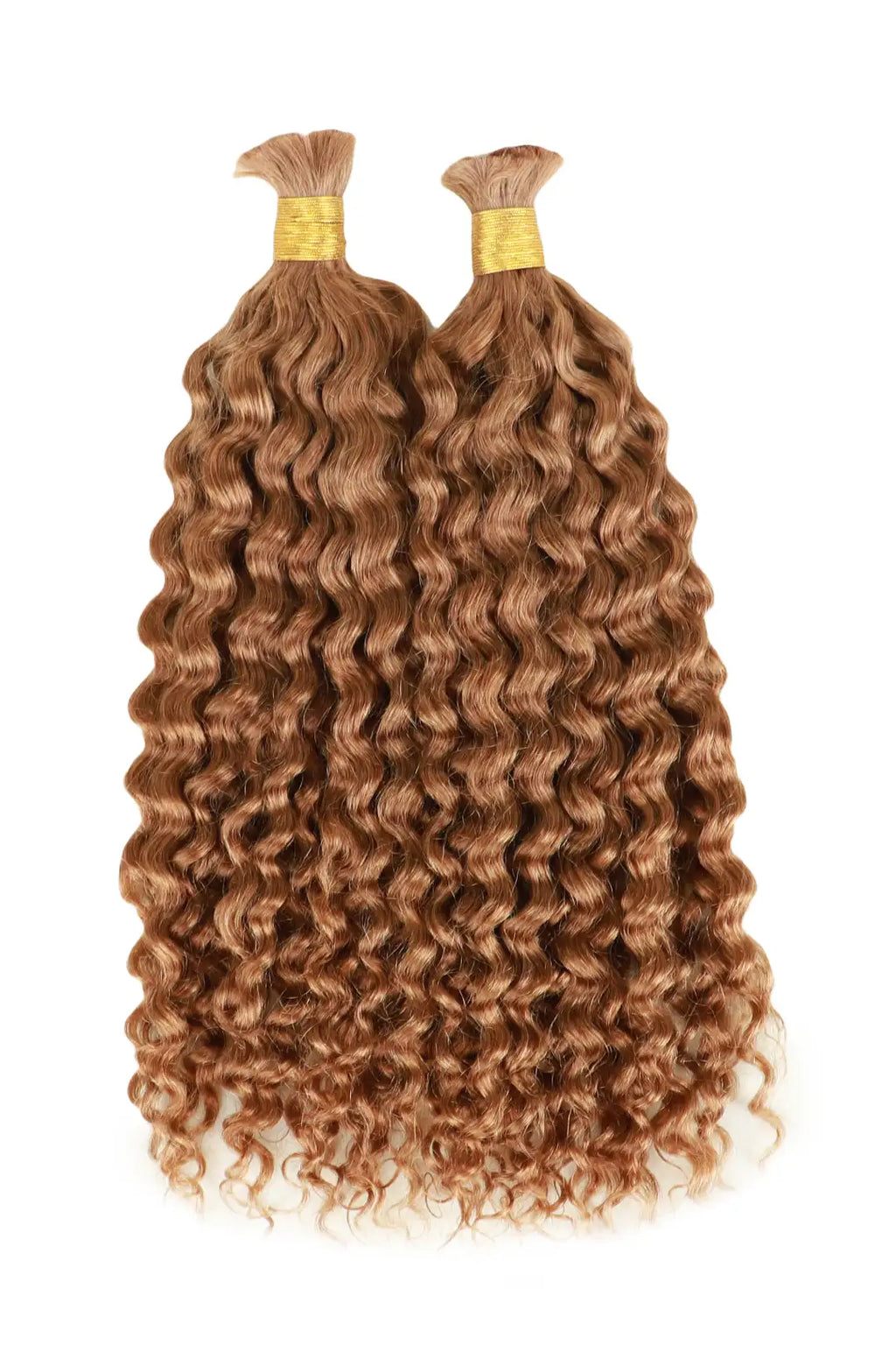 Double Drawn Light Auburn #30a Color Water Wave Bulk Hair BU44
