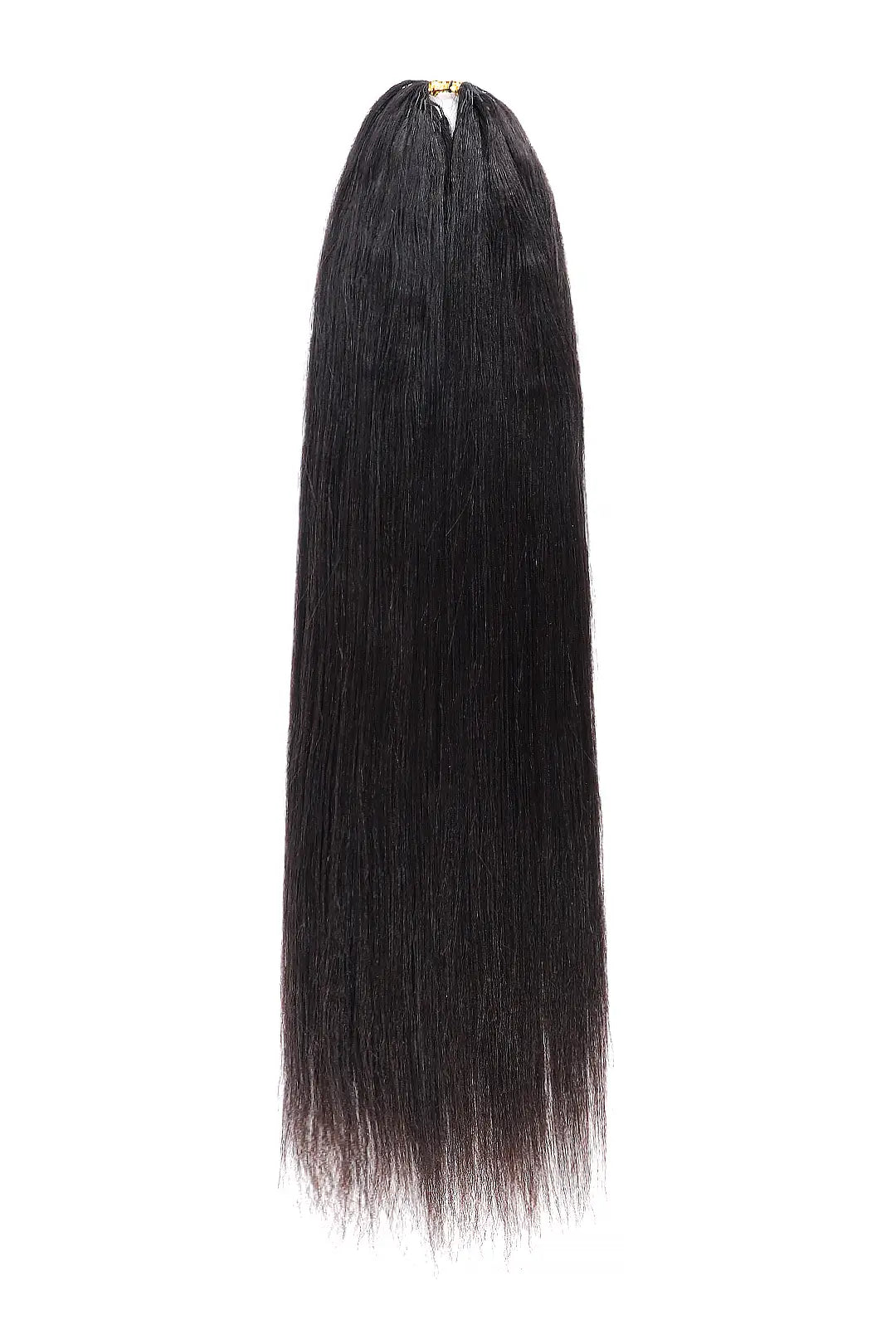 Double Drawn Light Yaki Straight Feather Crochet Hair Human Hair