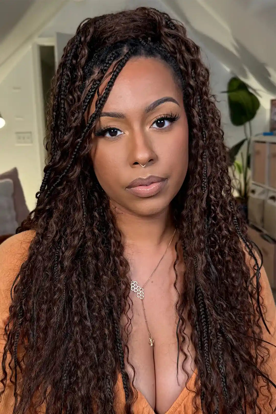 Double Drawn #4a Dark Brown Bulk Hair Deep Wave BU45