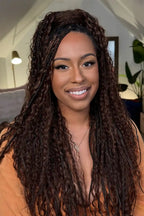 Double Drawn #4a Dark Brown Bulk Hair Deep Wave BU45