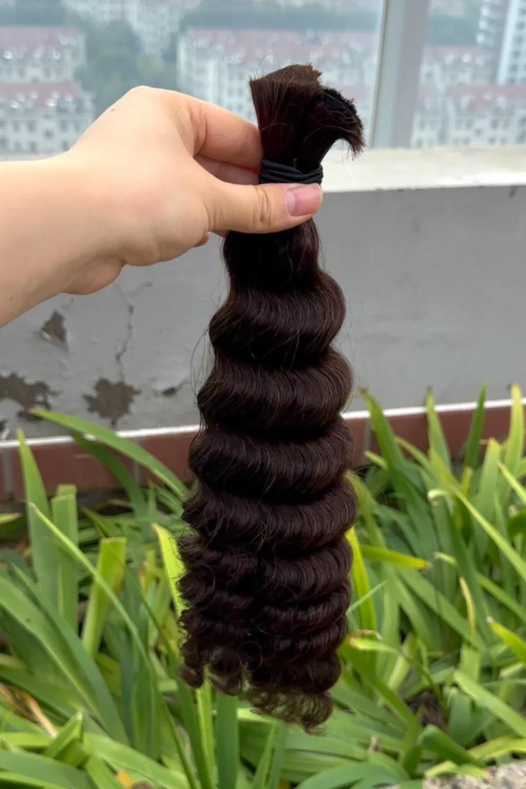 #4 Dark Brown Deep Wave Bulk Human Hair For Braiding BU21