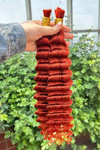 350# Ginge Deep Wave Bulk Human Hair For Braiding BU20