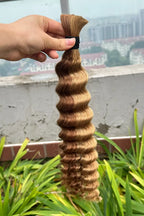 #27/#30 Piano Color Deep Wave Bulk Braiding Hair Extensions BU12