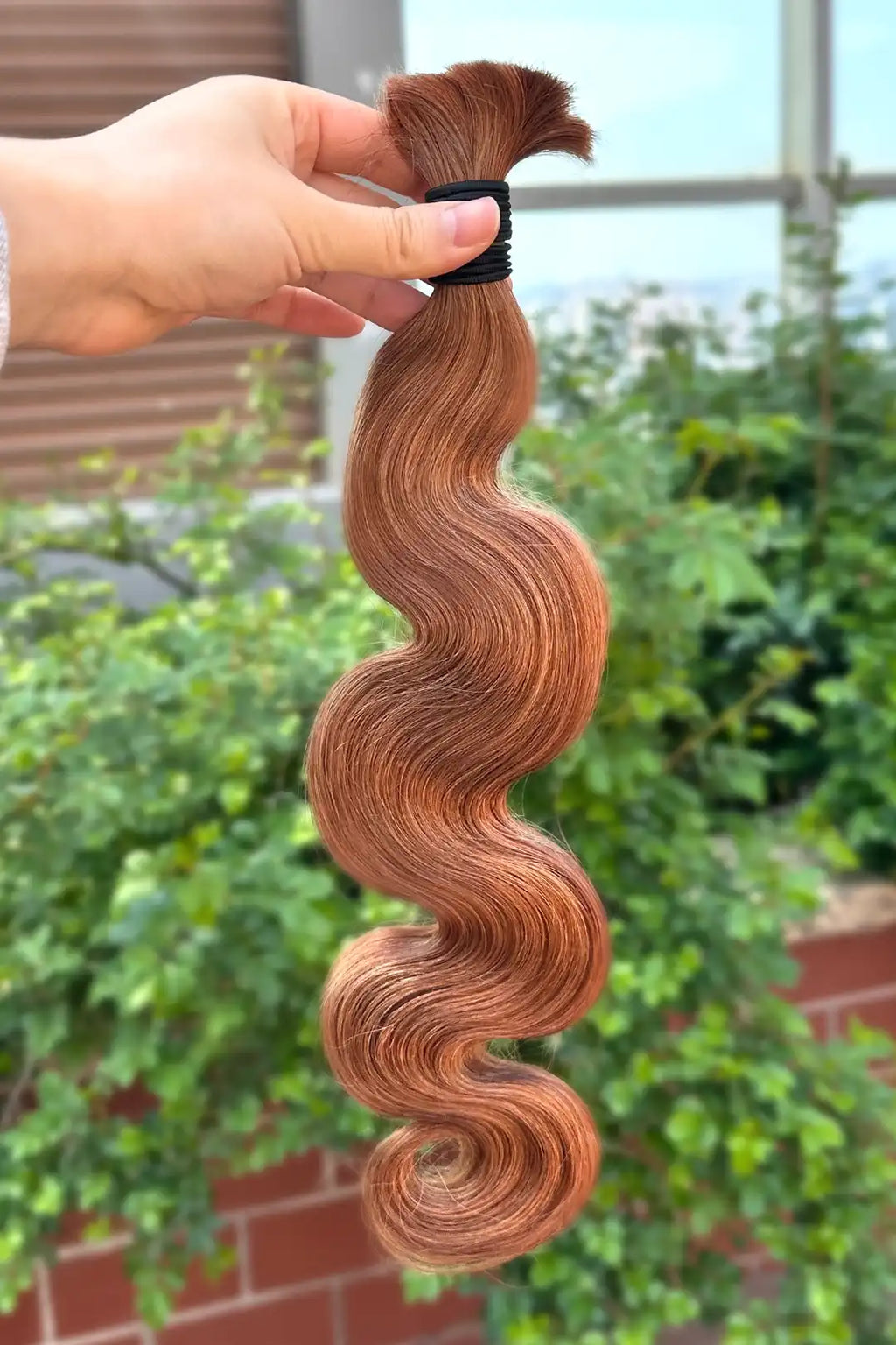 Auburn Brown Bulk Hair For Braiding Body Wave BU52