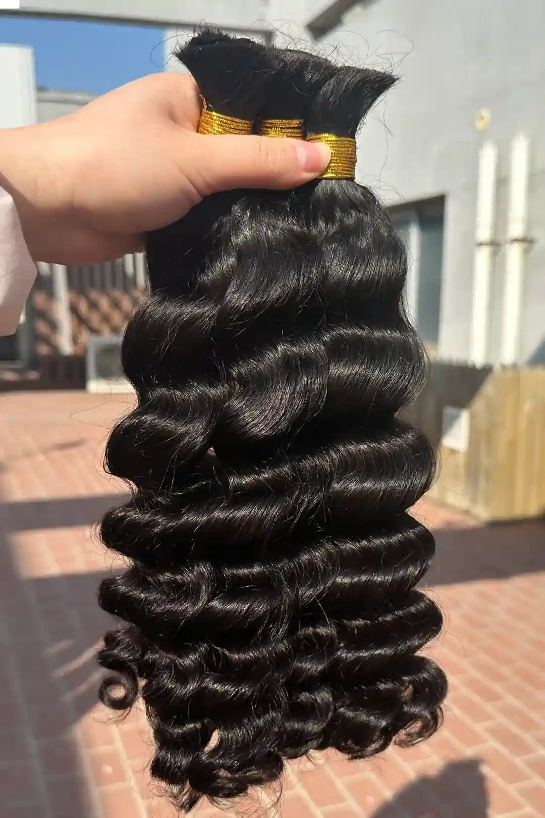 Double Drawn Loose Deep Wave Bulk Human Hair For Braiding