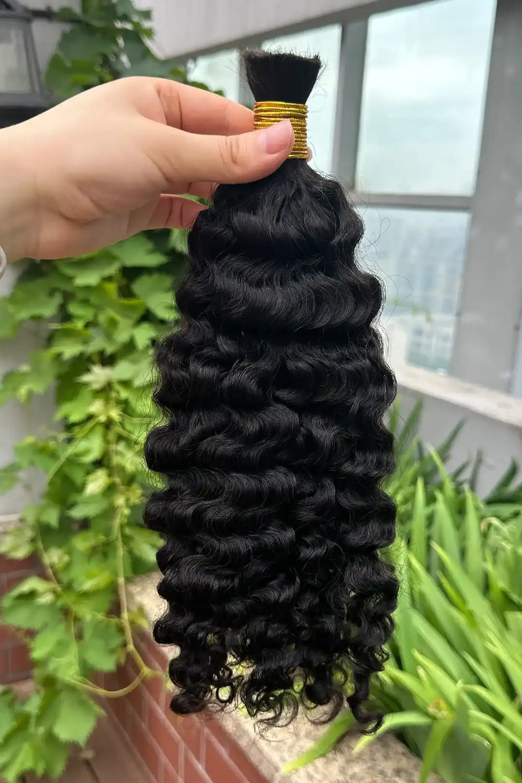 Double Drawn Water Deep Wave Bulk Human Hair For Braiding