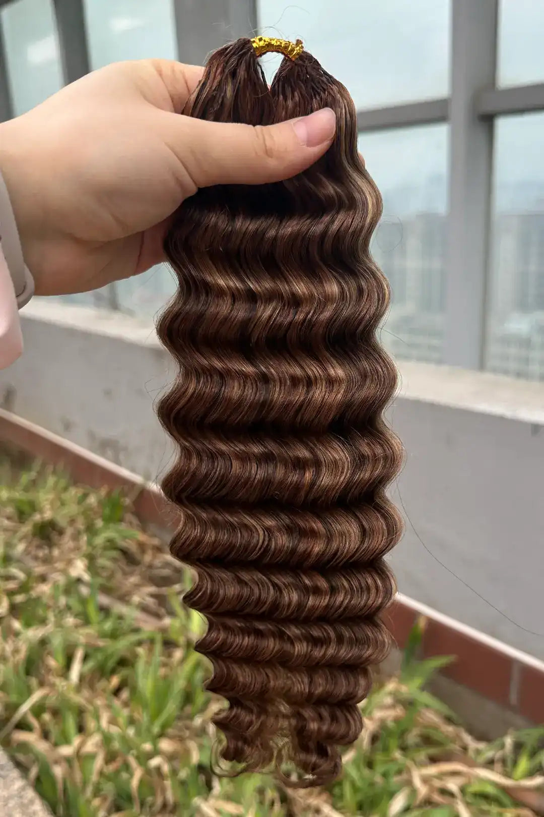 Highlight Blend #4/27/30 Deep Wave Feather Crochet Human Hair