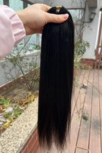 Double Drawn Light Yaki Straight Feather Crochet Hair Human Hair