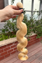 Single Drawn 613 Blonde Body Wave Bulk Human Hair for Braiding