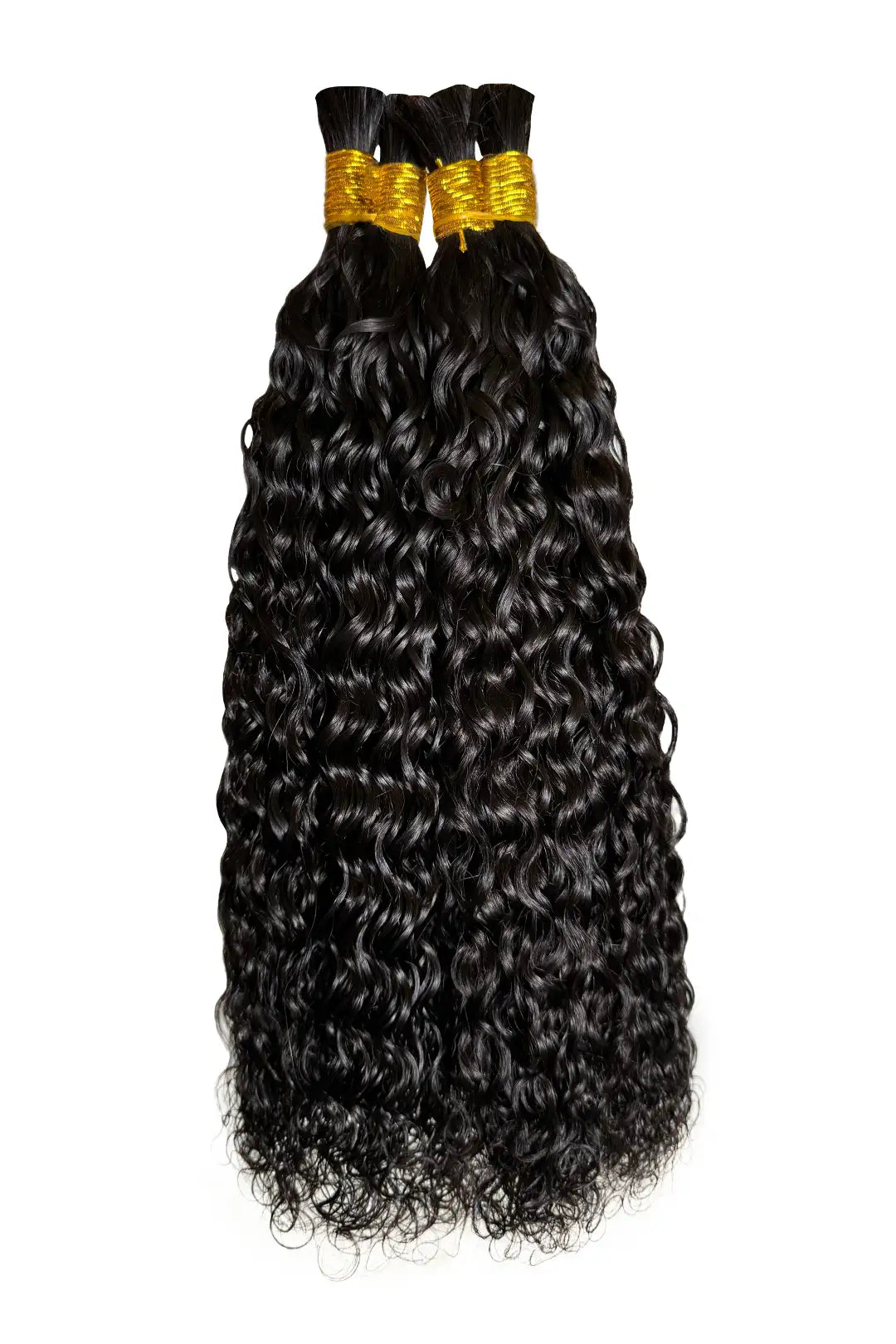 Pre-Divided Water Wave Bulk Human Hair For Braiding Easy Split BU82
