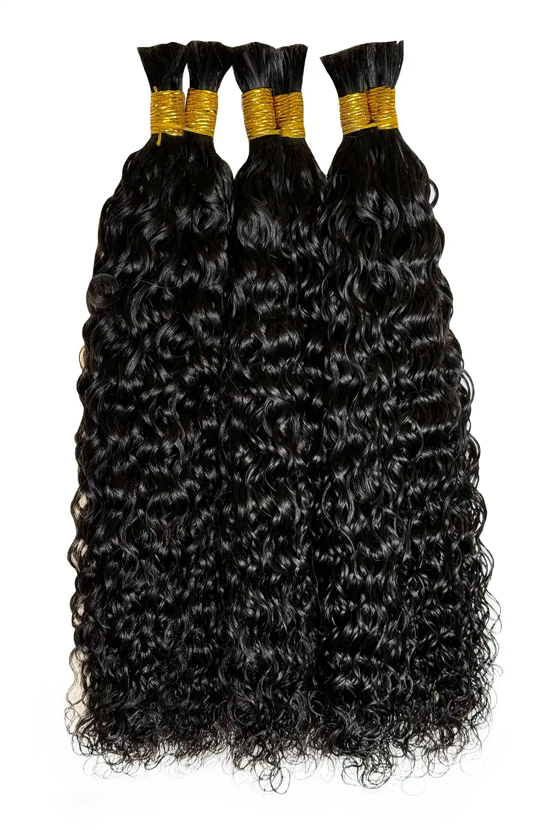 Pre-Divided Water Wave Bulk Human Hair For Braiding Easy Split BU82
