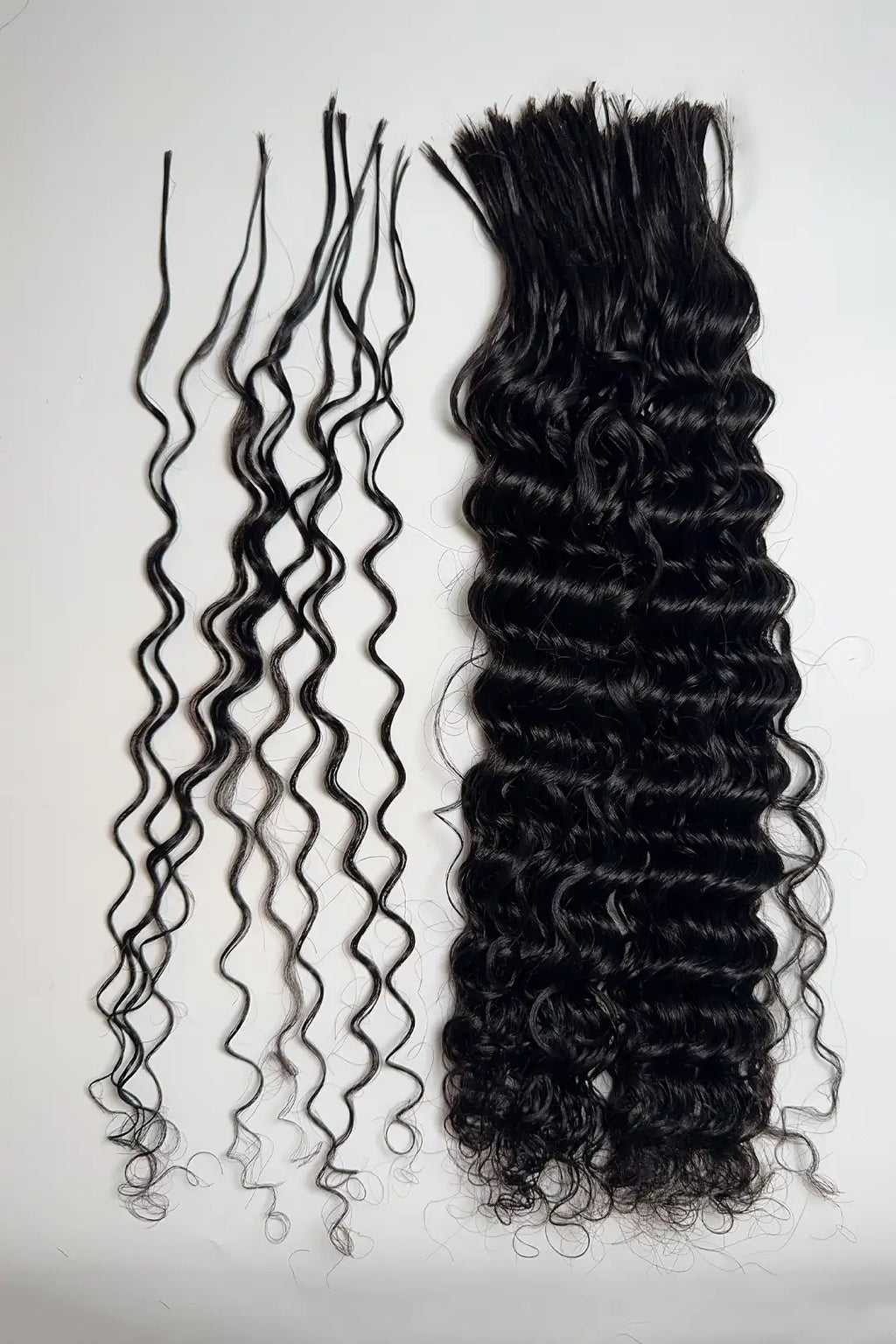 Pre-Divided Water Wave Bulk Human Hair For Braiding Easy Split BU82