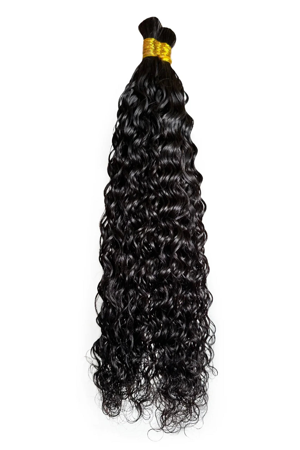 Pre-Divided Water Wave Bulk Human Hair For Braiding Easy Split BU82