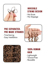 #4A/27/30 Mixed Color Burmese Curly with Spiral Curls Crochet Hair for Miracle Knots