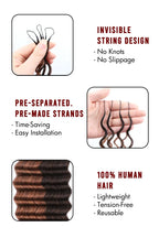 T-Natural Black Piano Color #4/30 Deep Wave Feather Crochet Hair