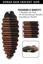 T-Natural Black Piano Color #4/30 Deep Wave Feather Crochet Hair