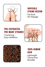 Auburn Brown #30 Burmese Curly with Spiral Curls Crochet Miracle Knots Hair