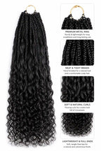 Crochet Miracle Knots Braids Pre-Looped Deep Wave Curls Human Hair 40 Strands