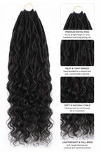 Crochet Miracle Knots Braids Pre-Looped Loose Wave Curls Human Hair 40 Strands