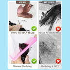 Double Drawn Dark Brown Loose Wave Bulk Hair For Braiding BU63