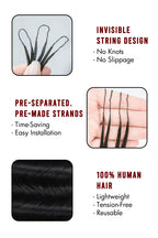 Double Drawn Feather Crochet Hair Extension Loose Wave Human Hair