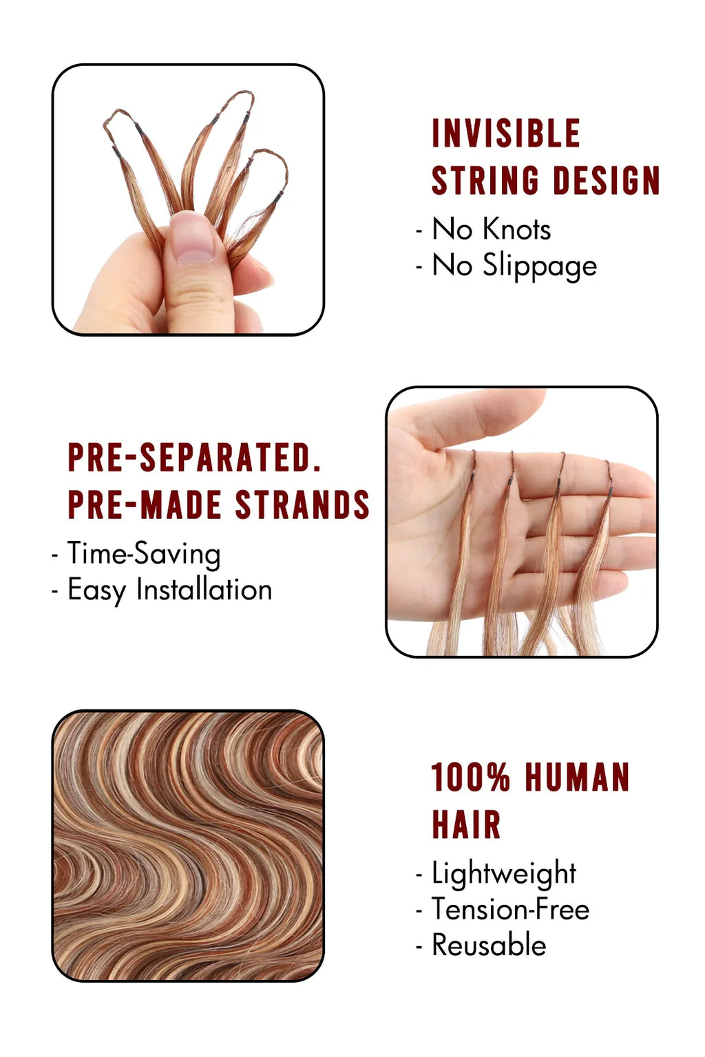 Highlight Blend #27/30/613 Body Wave Feather Crochet Human Hair