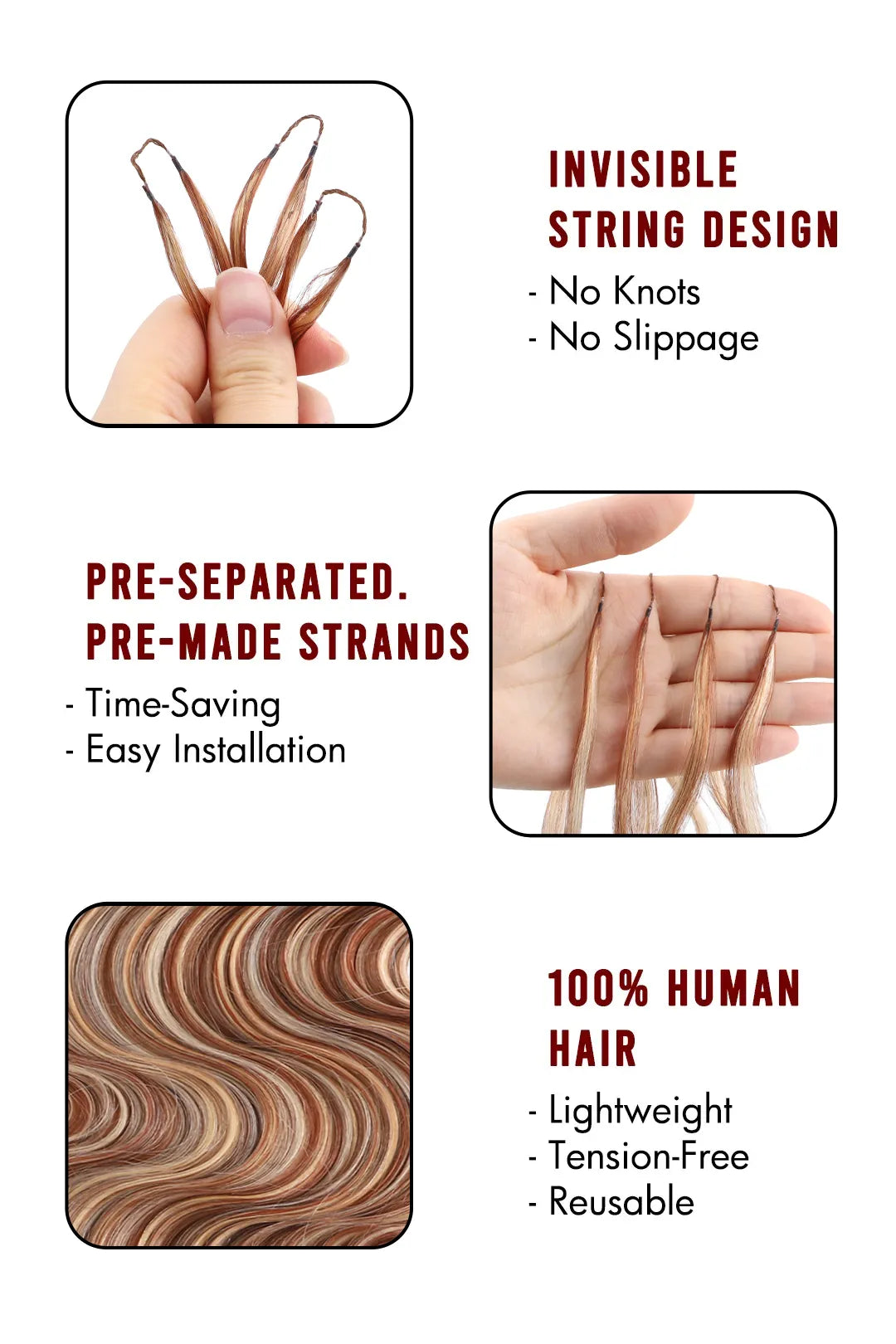 Highlight Blend #27/30/613 Body Wave Feather Crochet Human Hair