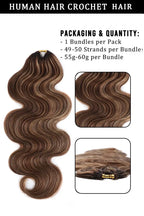 Highlight Blend #4/27/30 Body Wave Feather Crochet Human Hair