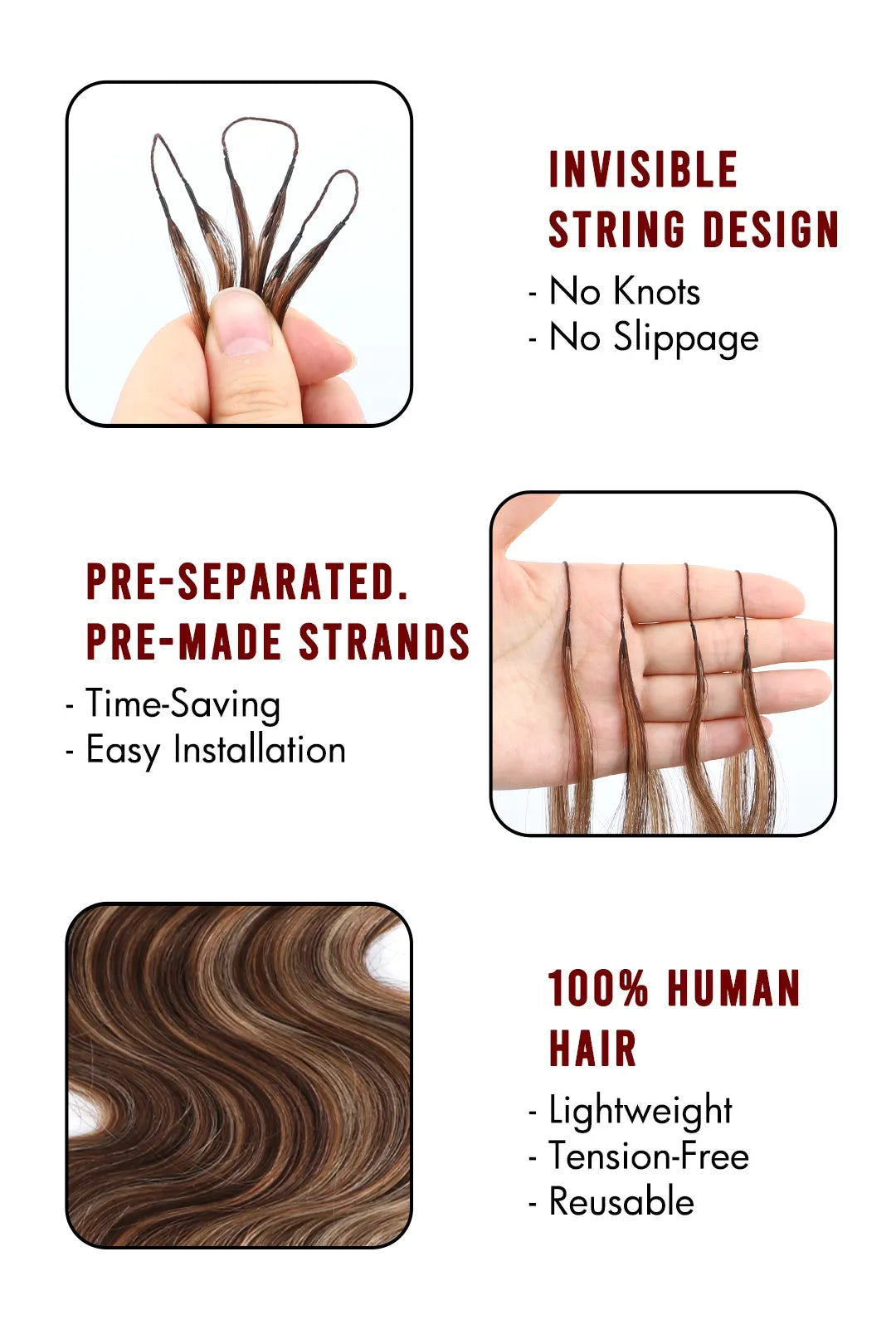 Highlight Blend #4/27/30 Body Wave Feather Crochet Human Hair