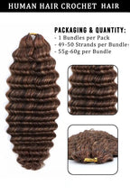 Highlight Blend #4/27/30 Deep Wave Feather Crochet Human Hair