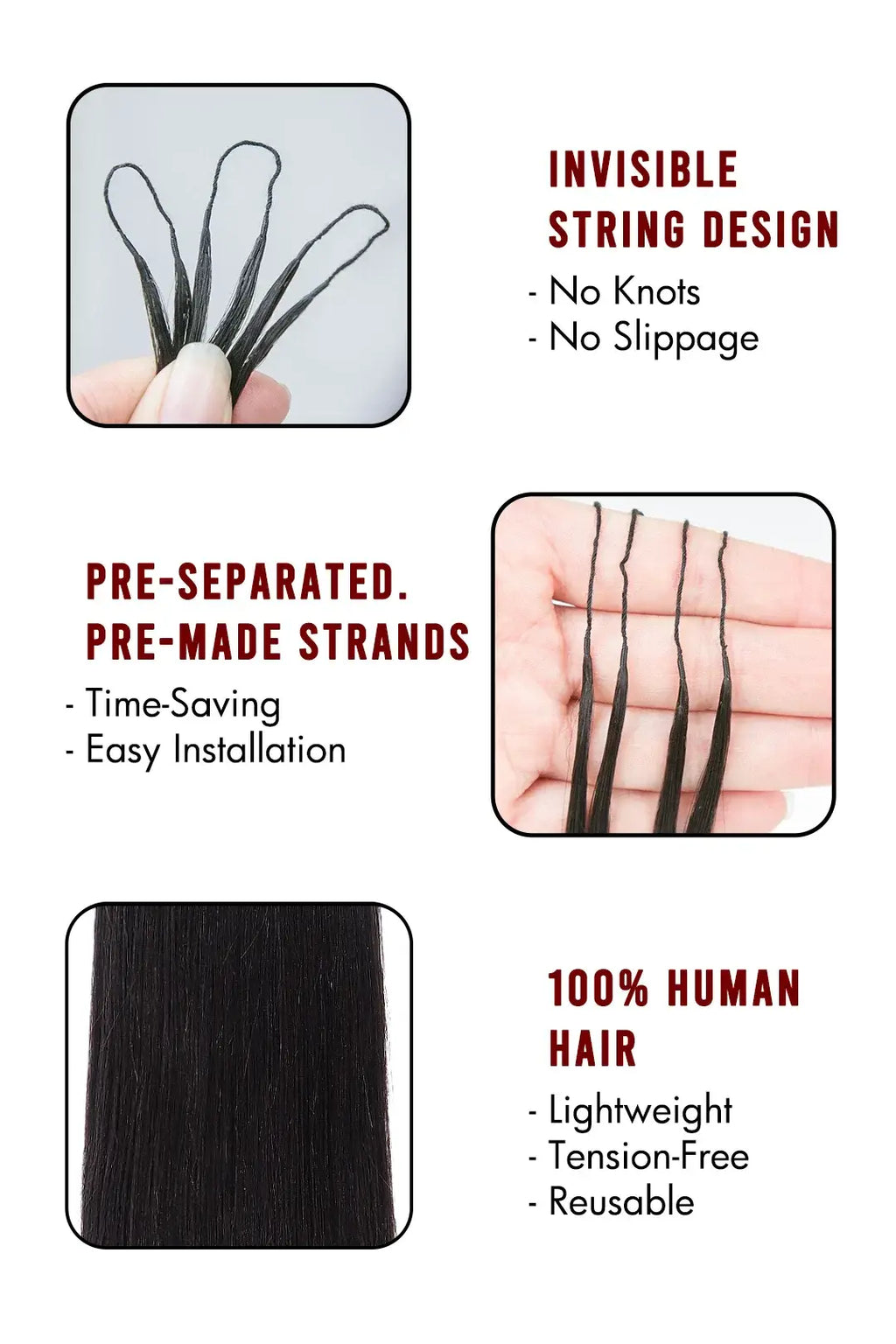 Double Drawn Light Yaki Straight Feather Crochet Hair Human Hair