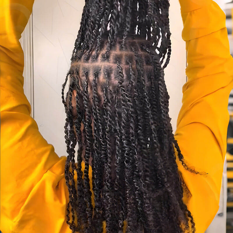 IG Exclusive|3 Packs Natural Black Spring Twist Hair for Type 4A/3C Hair