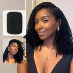 QVR Mix #1B/99J Color Afro Kinky Bulk Human Hair For Braiding Dreadlock Hair