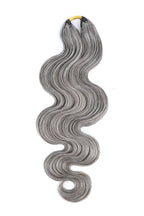 Double Drawn Salt and Pepper Body Wave Crochet Hair 85% Gray