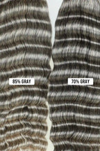 Salt and Pepper Bulk Hair Deep Wave for Braiding 85% Gray BU74