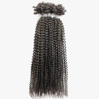QVR Salt Pepper Color Afro Kinky V Bulk for Kinky Twist Crochet Braiding Hair