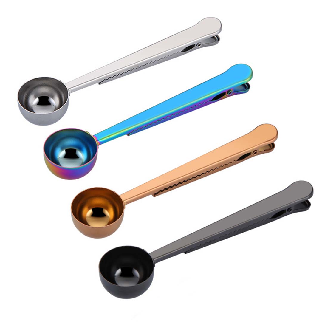 Long Handle Tea/Coffee Measuring Spoon Stainless Steel with Clip