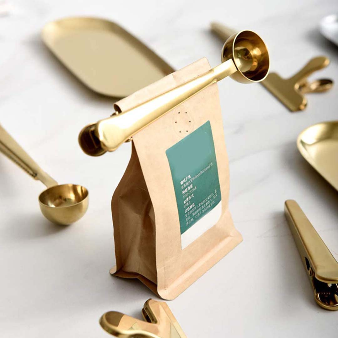 Long Handle Tea/Coffee Measuring Spoon Stainless Steel with Clip