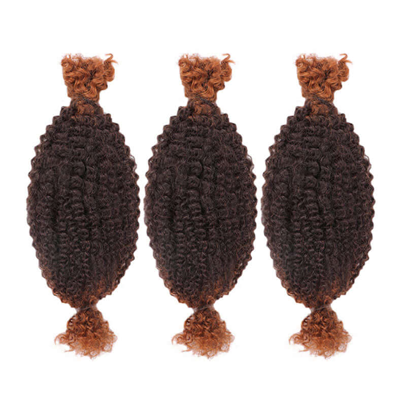 QVR Upgraded Kinky Bulk Natural Black hair 4a/3c Extensions