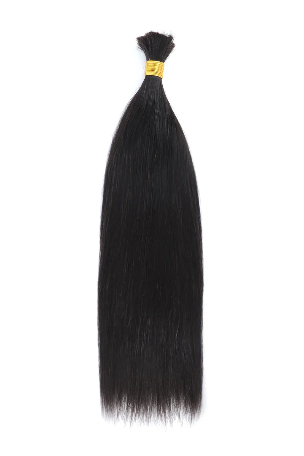 Straight Bulk Hair For Braiding Natural Black BU09