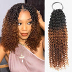 QVR #T1B/30 Feather Crochet Human Hair Burmese Curly Machine Made Crochet Weave Hair Extensions