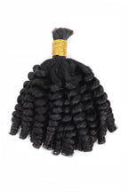 Twist Curly Bulk Human Hair for Braiding  Natural Black BU26