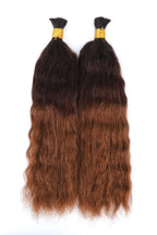 Three-tone Color 1B/4/30# Wet Wave Bulk Hair Double Drawn BU64