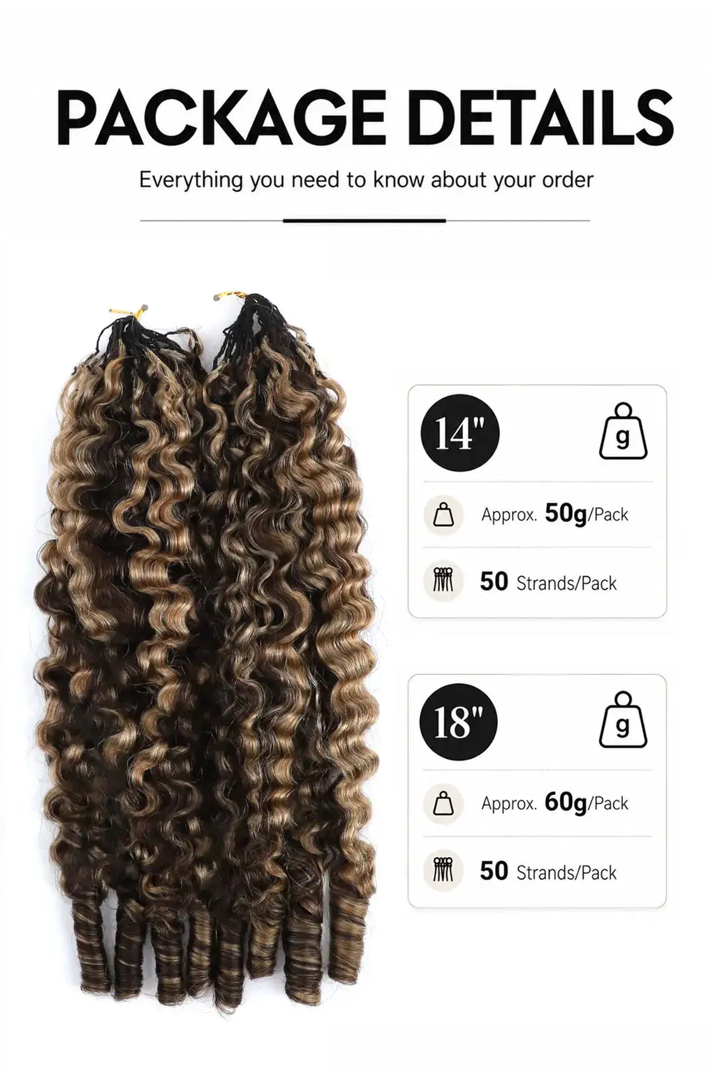 #4/27 Mixed Color Burmese Curly with Spiral Curls Crochet Miracle Knots Hair
