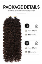 Dark Brown #4A Water Deep Wave Feather Crochet Miracle Knots Hair