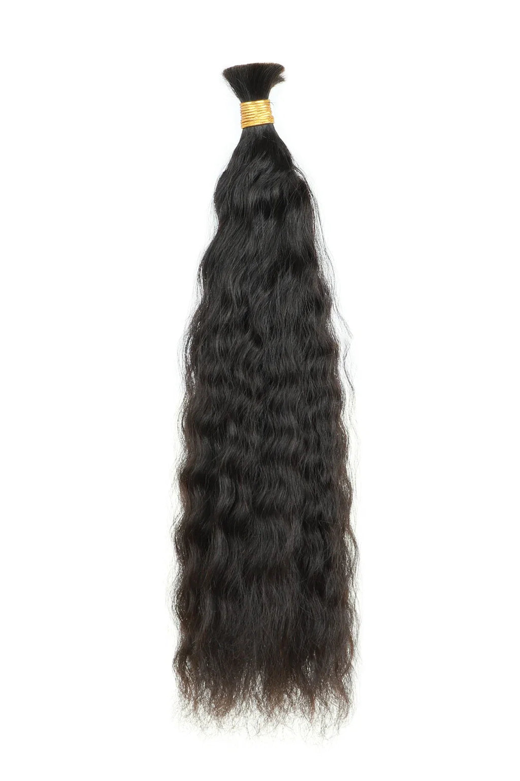 Double Drawn Wet & Wave Bulk Hair For Braiding Natural Black BU27